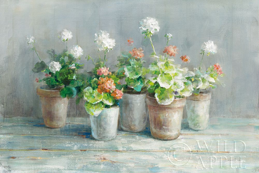 Farmhouse Geraniums Poster Print by Danhui Nai # 61292