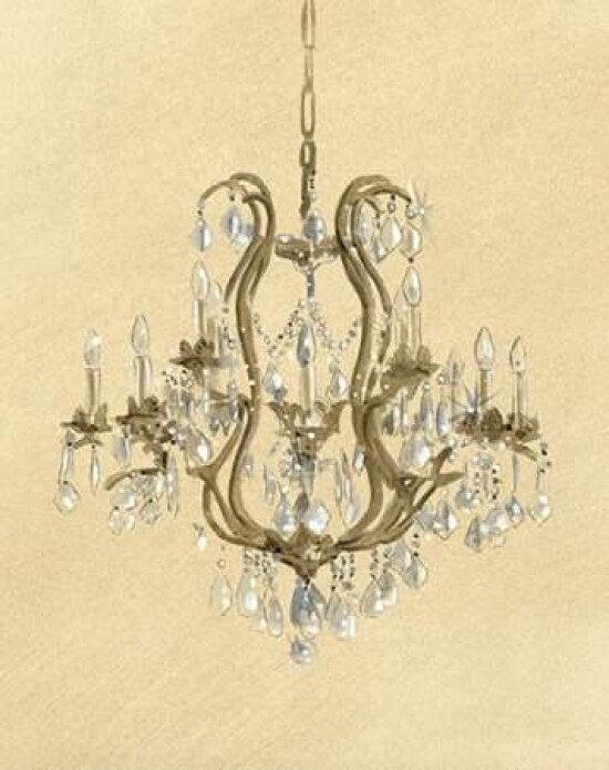 Elegant Chandelier II Poster Print by Laurencon - Item # VARPDXLCN023