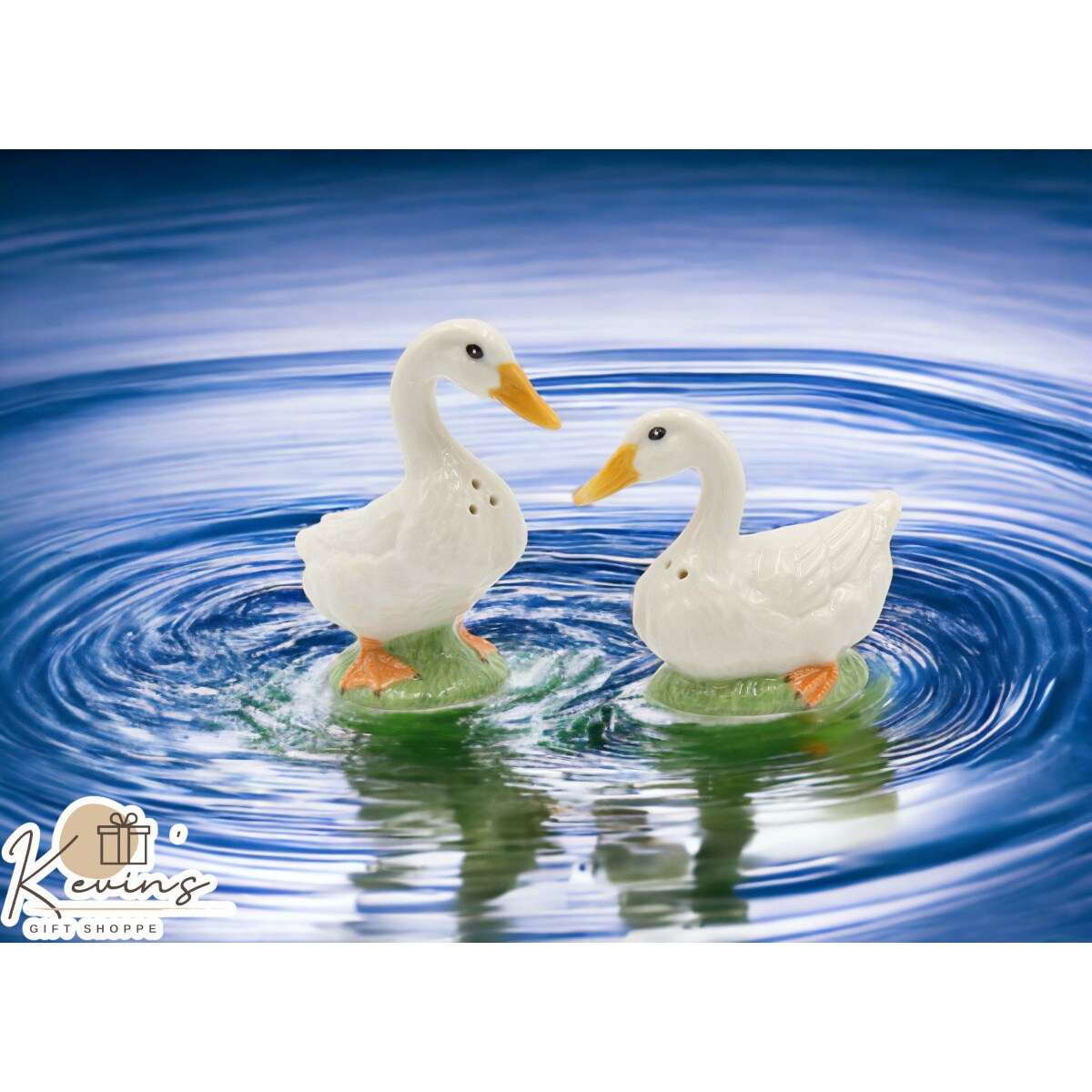 Hand Painted Ceramic Duck Salt And Pepper Shakers Ornament for Kitchen Gift Idea