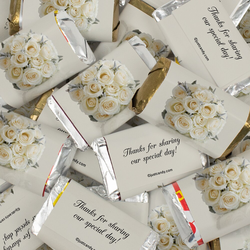 Floral Wedding Candy Party Favors Hershey&#x27;s Miniatures Chocolate