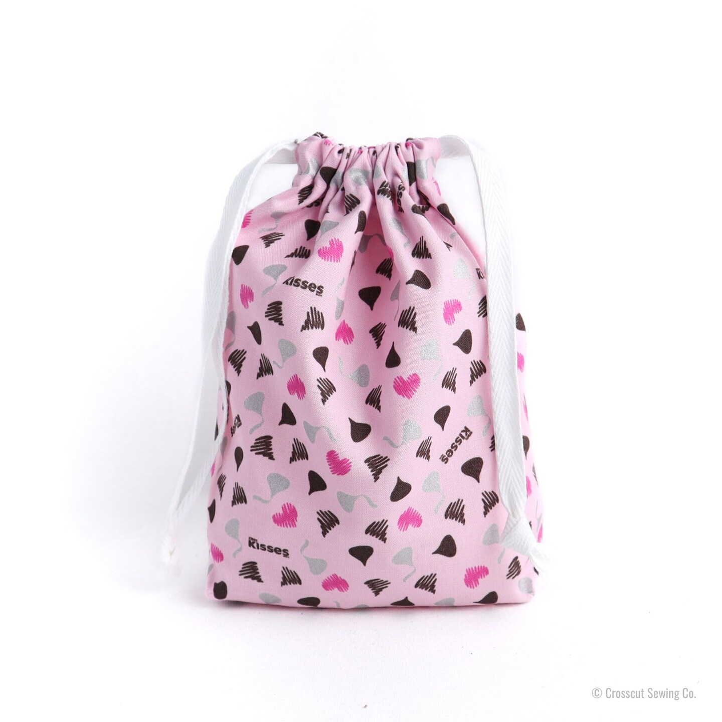 Drawstring Bag Sewing Kit Kisses Pink, Makes 2 Bags Michaels