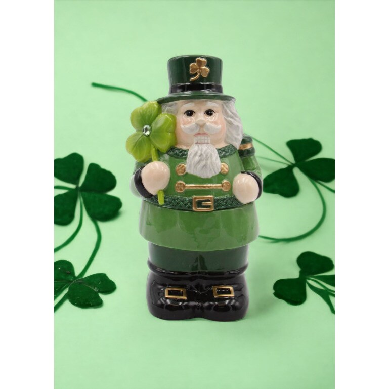 Ceramic Irish Nutcracker Candy Jar, Christmas Décor,Home Decoration Gift Idea