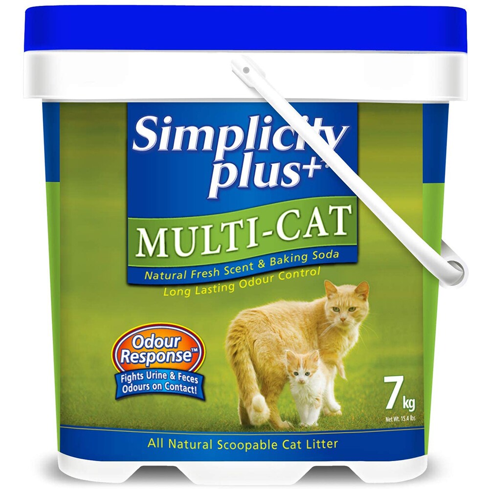 Simplicity Plus Multi Cat Scented Cat Litter Long Lasting Odour Control Easy to Carry 7 kg Pail Michaels