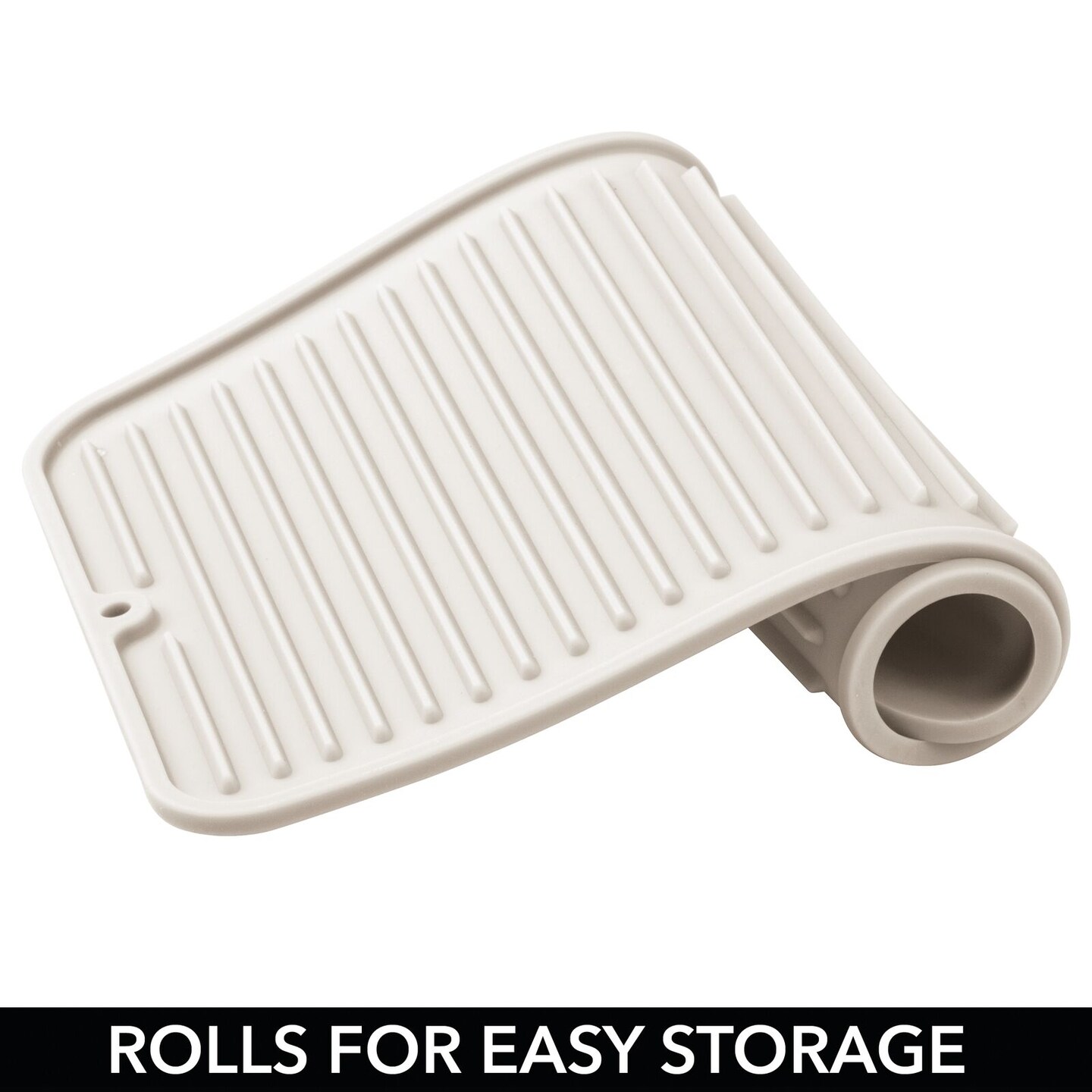 mDesign Silicone Heat-Resistant Hair Care Styling Tool Mat Tray