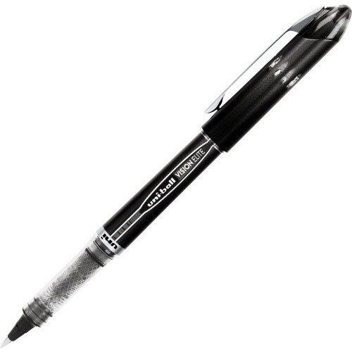 Uni-Ball Rollerball Gel Pen Refillable Micro Pt .5mm 12/BX BK Ink