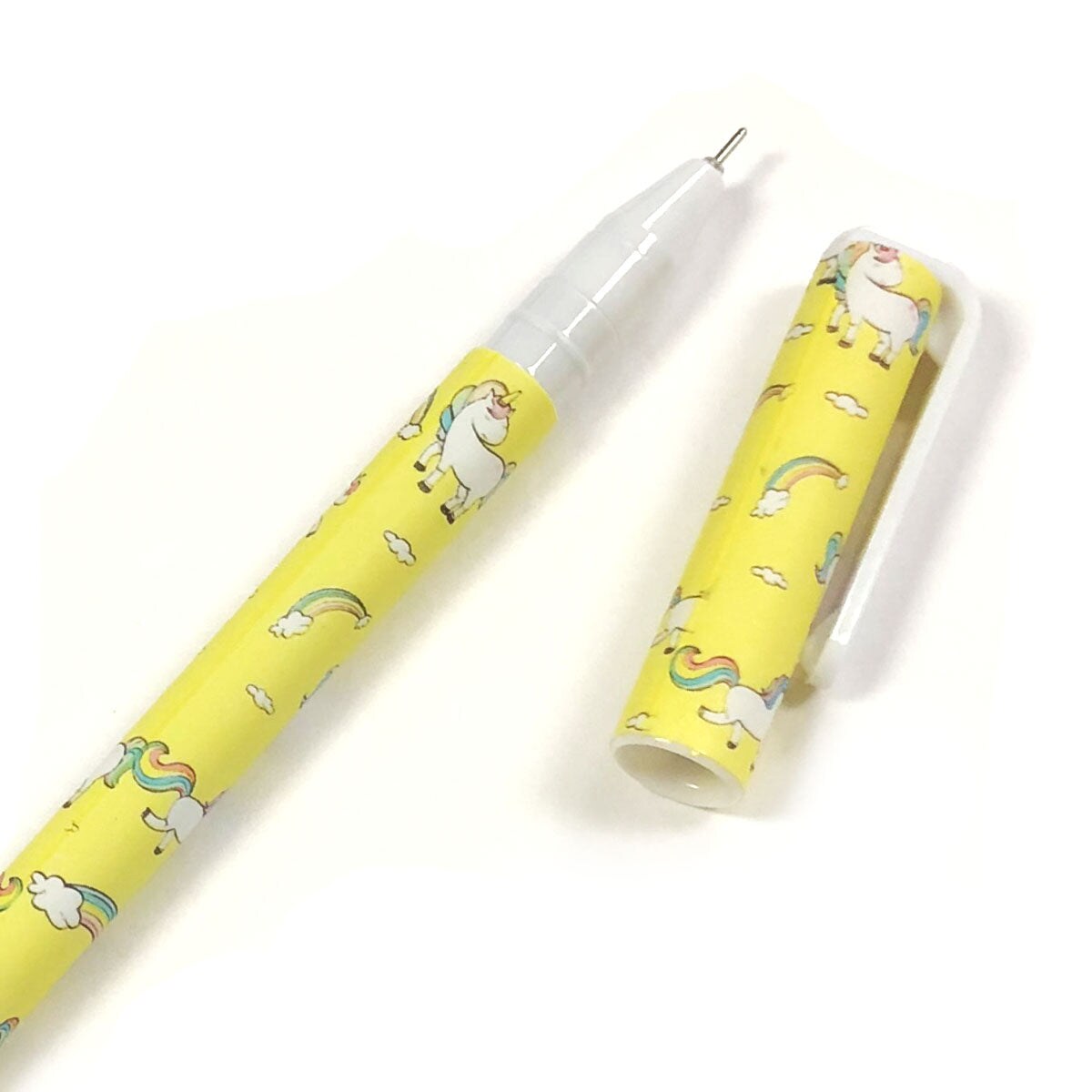 Wrapables Unicorn Flamingo Gel Ink Pens, 0.5mm Fine Point (Set of 10) for School, Office, Stationery