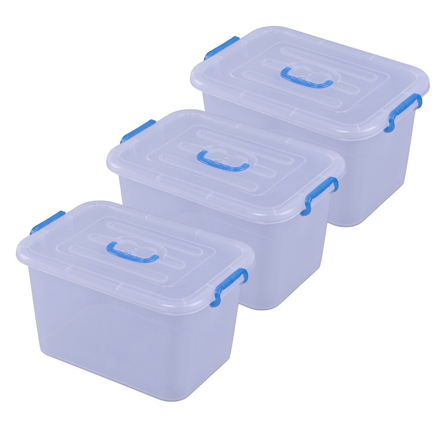 Large Clear Plastic Storage Container With Lid And Handles Durable Lightweight