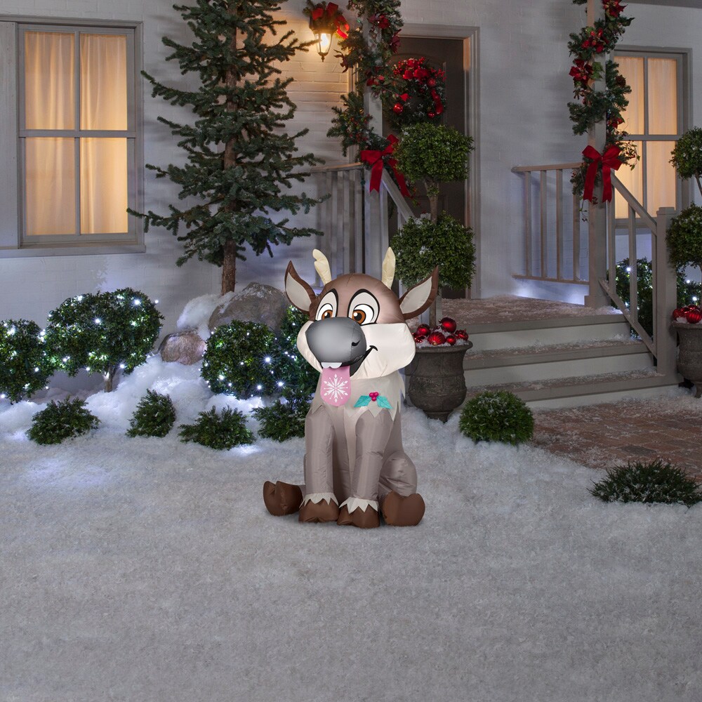 3.5&#x27; Gemmy Airblown Inflatable Christmas Disney&#x27;s Baby Sven Reindeer Yard Decoration 111133