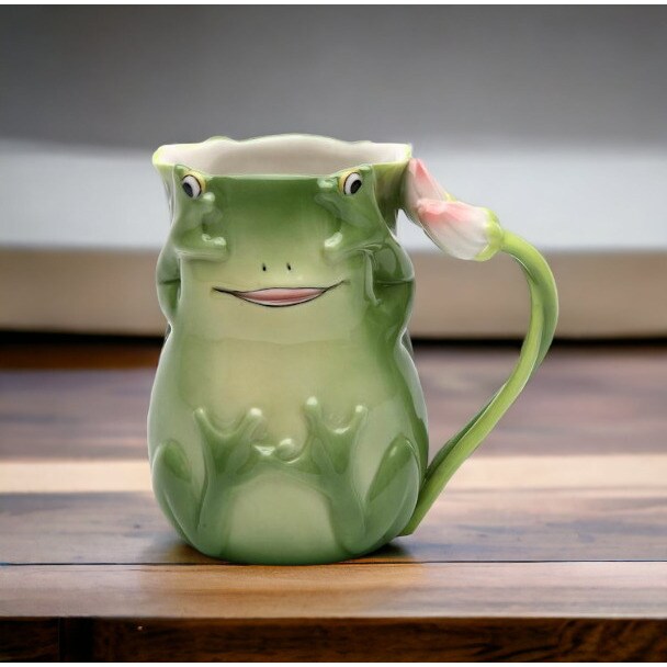 Ceramic Frog Cup and Saucer, Gift for Her, Gift for Mom, Gift for Frie –  kevinsgiftshoppe