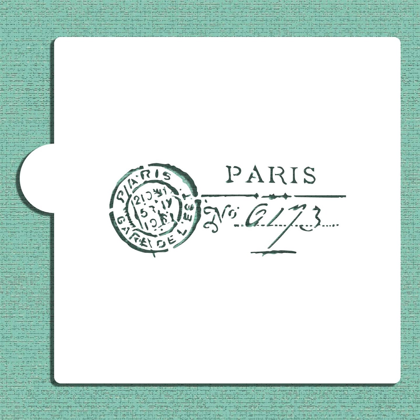 Paris Postmark Cookie and Craft Stencil CM200 by Designer Stencils