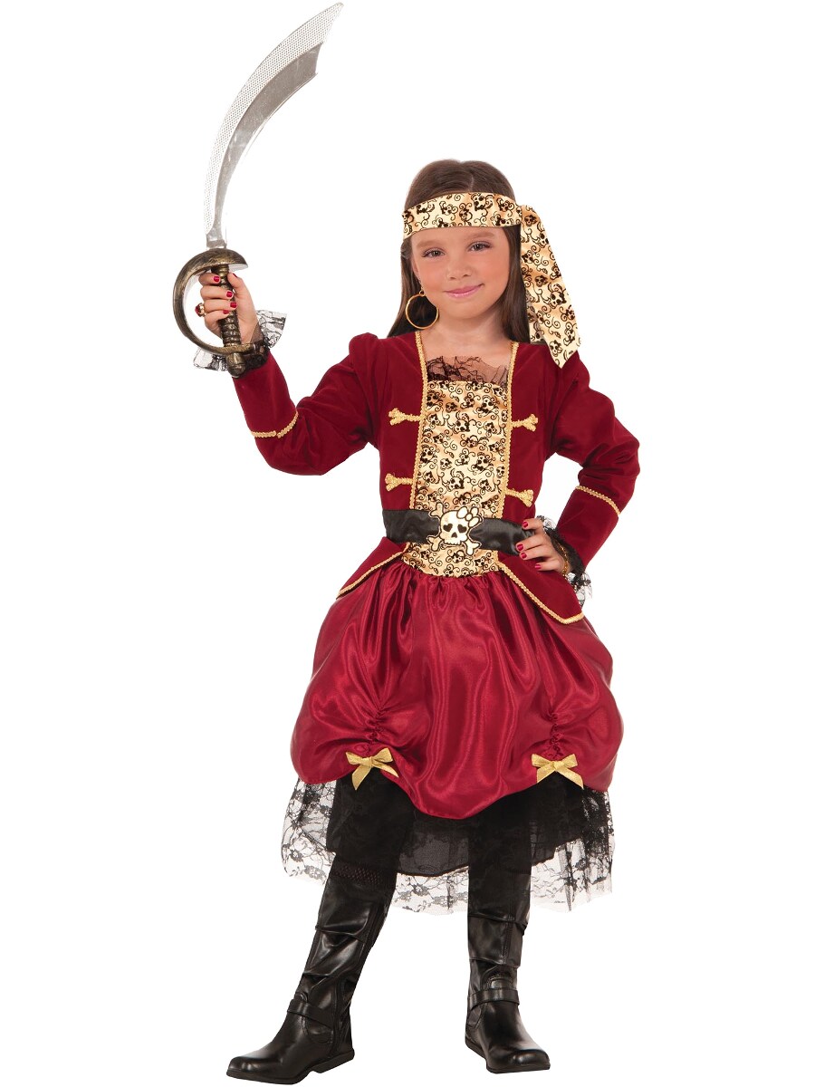 Swashbuckling Pirateer Pirate Captain Girl&#x27;s Costume