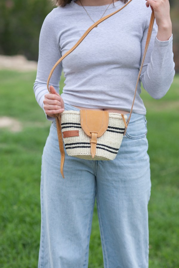 SAWA SAWA PEACE MICRO HANDMADE SISAL CROSSBODY BAG | MakerPlace by