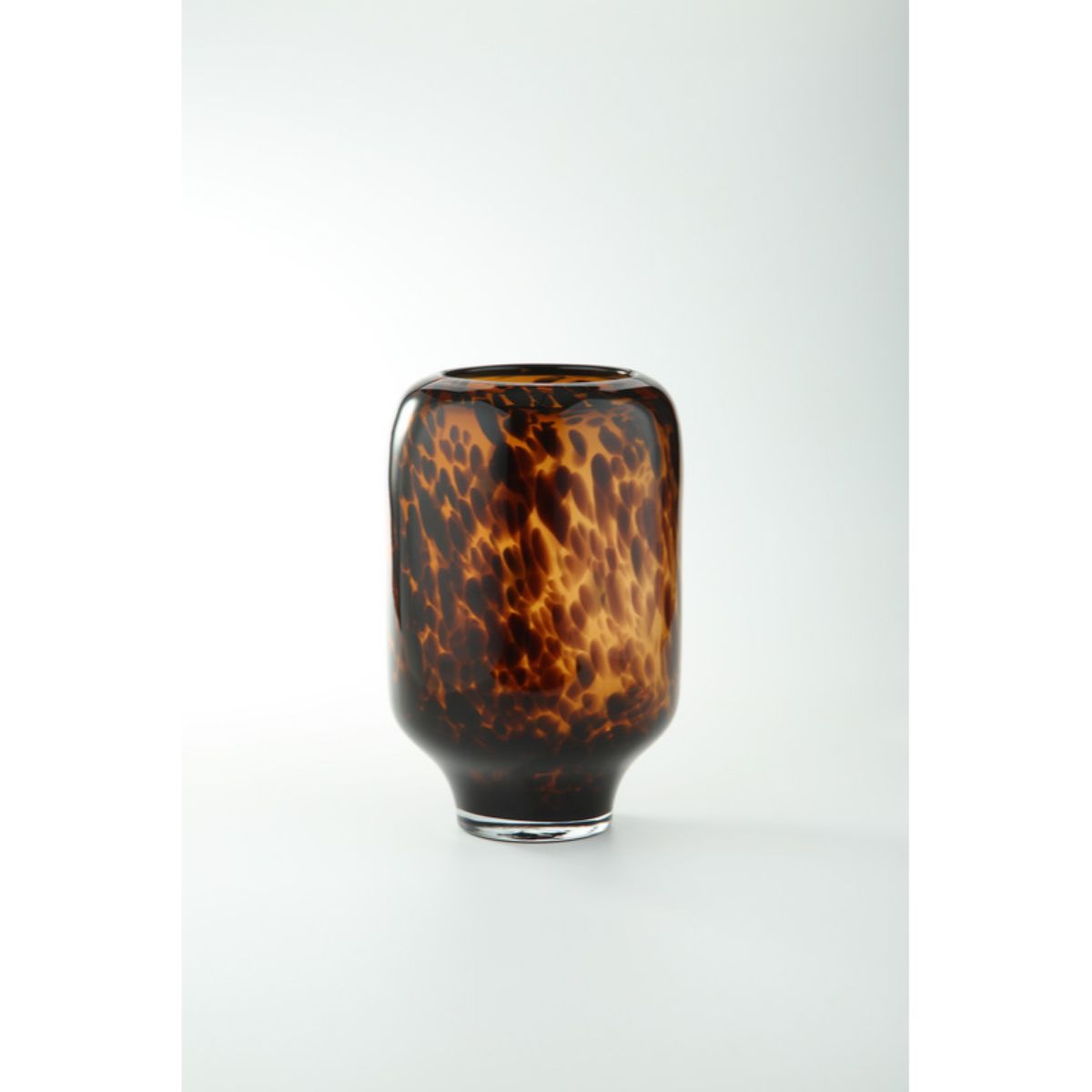 CC Home Furnishings Fire Abstract Hand Blown Glass Vase - 10.5&#x22; - Orange and Brown