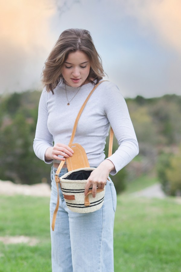 SAWA SAWA PEACE MICRO HANDMADE SISAL CROSSBODY BAG | MakerPlace by