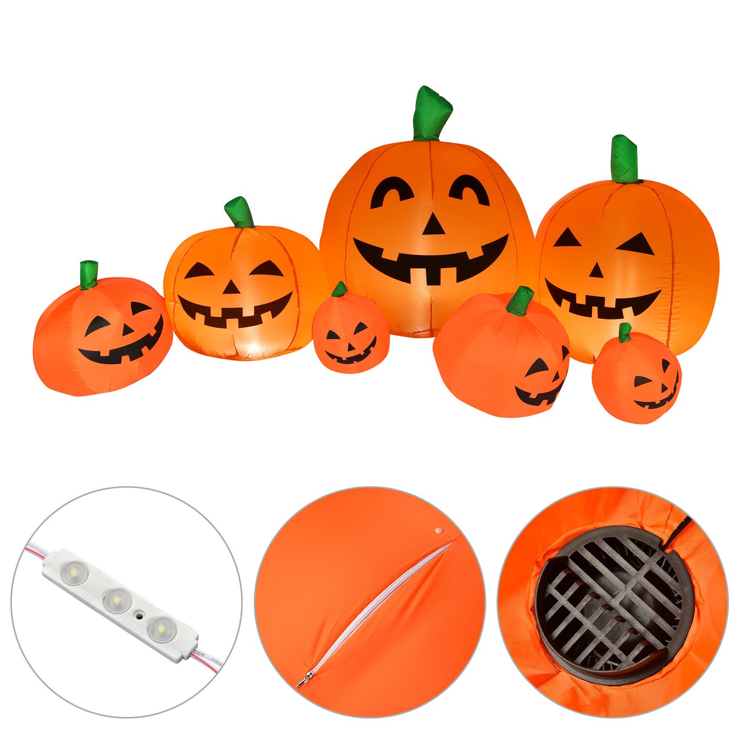 Halloween 7 ft Inflatable Pumpkin with LEDs