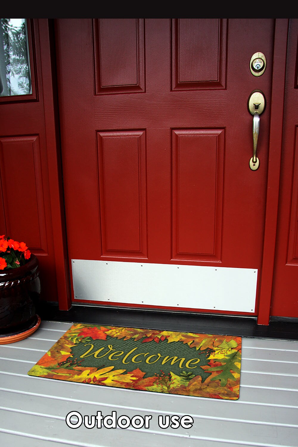 Welcome Autumn Leaves Door Mat (18 x 30)