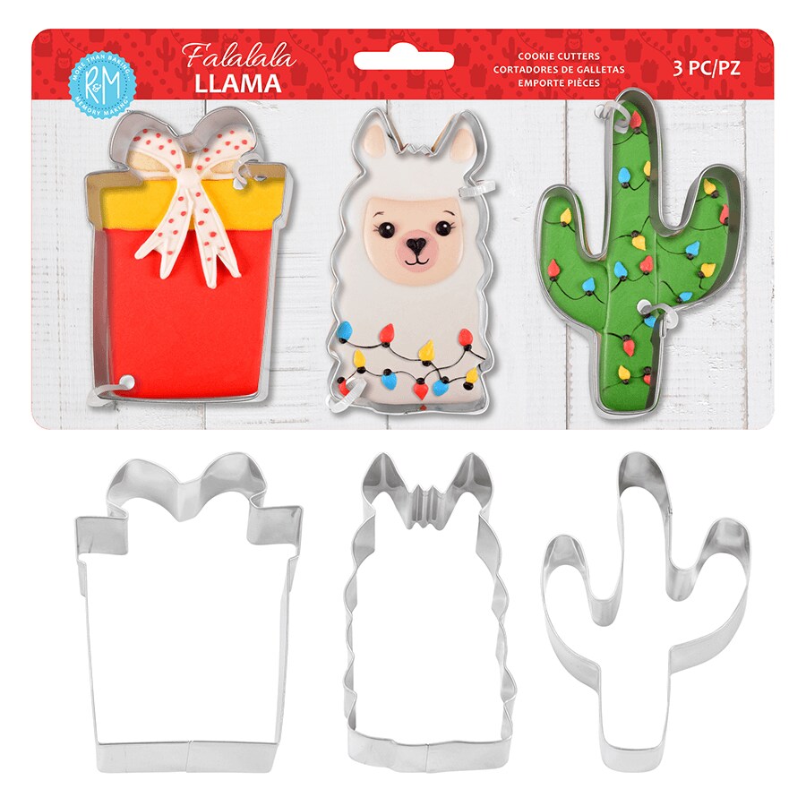 FaLaLaLa Llama 3 PC Cookie Cutter Set