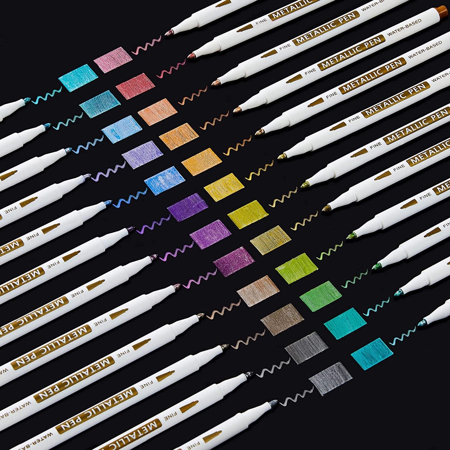 10/30 Colors Metallic Markers Fine Point Metallic Marker