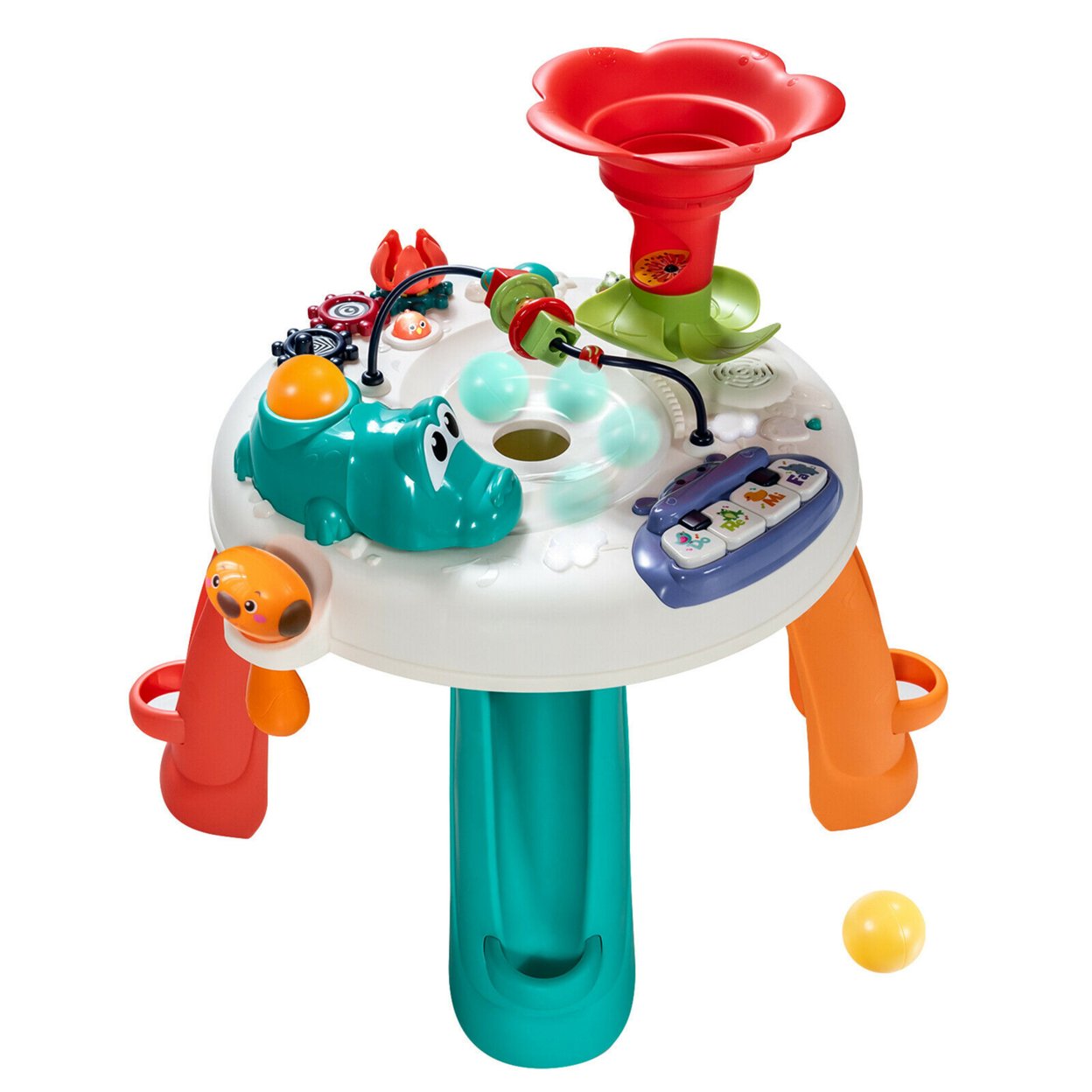 Baby Toys Age 12+ Months Music Activity Table Toddler Learn Table W/ Light