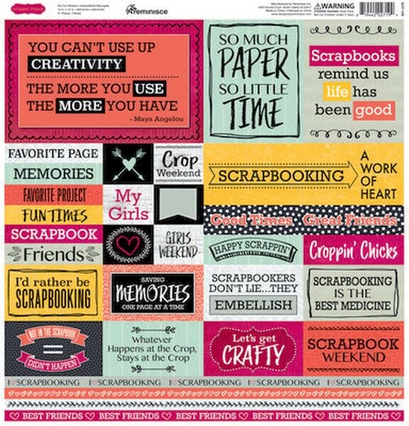 Reminisce Scrappin&#x27; Friends 12x12 Sticker Sheet