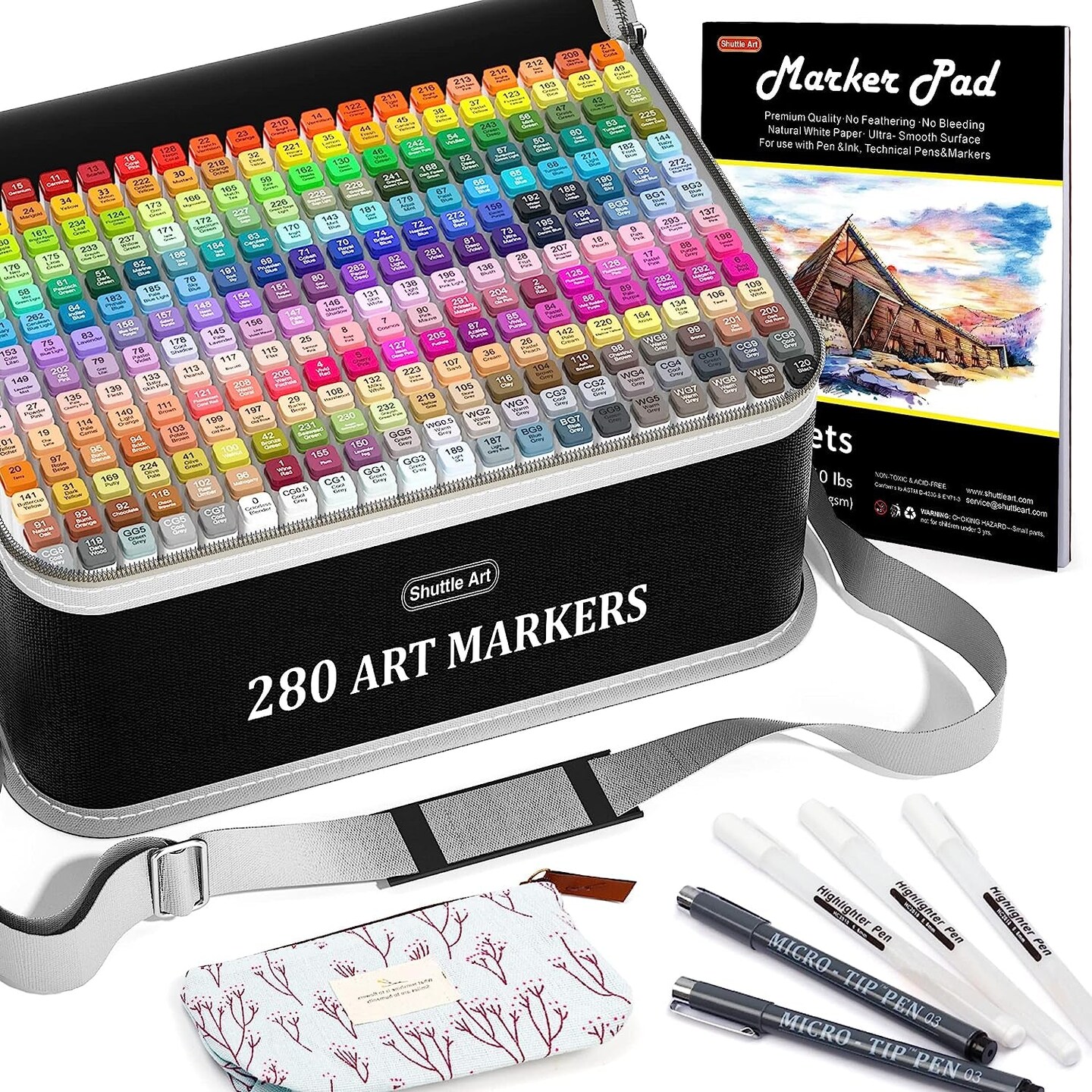 172 Colors Dual Tip Alcohol Based Art Markers,171 Colors plus 1 Blende –  Loomini