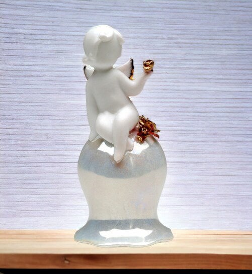 Ceramic Cherub Angel Bell, Home D&#xE9;cor, Religious D&#xE9;cor, Religious Gift, Church D&#xE9;cor, Baptism Gift