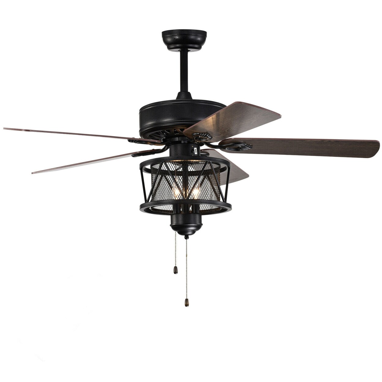 50 Ceiling Fan With Lights Reversible Blades W/ Pull Chain Control Living Room