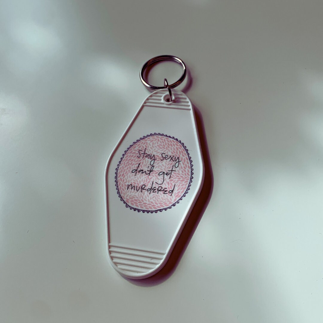 Pink Classic Car Key Ring