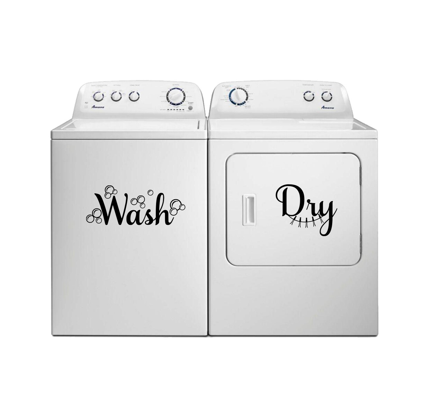 Washer and Dryer Decal, Appliance Decals, Laundry Room Decals