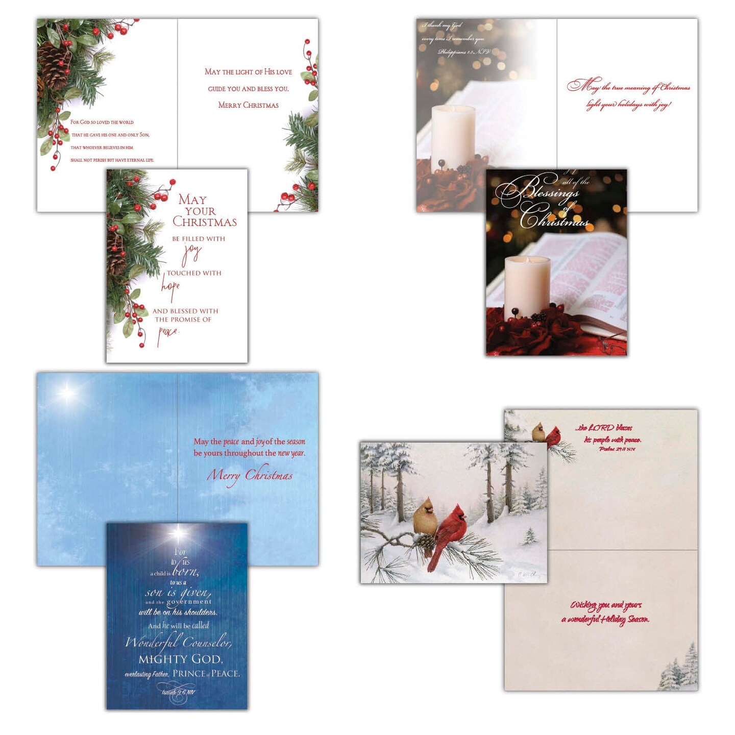 Large Boxed Christmas Card Assortment- Blessings of Christmas - 24 cards and envelopes