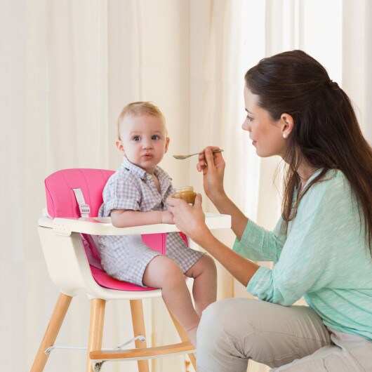 Wooden Baby 3 in 1 Convertible High chair w Cushion Michaels