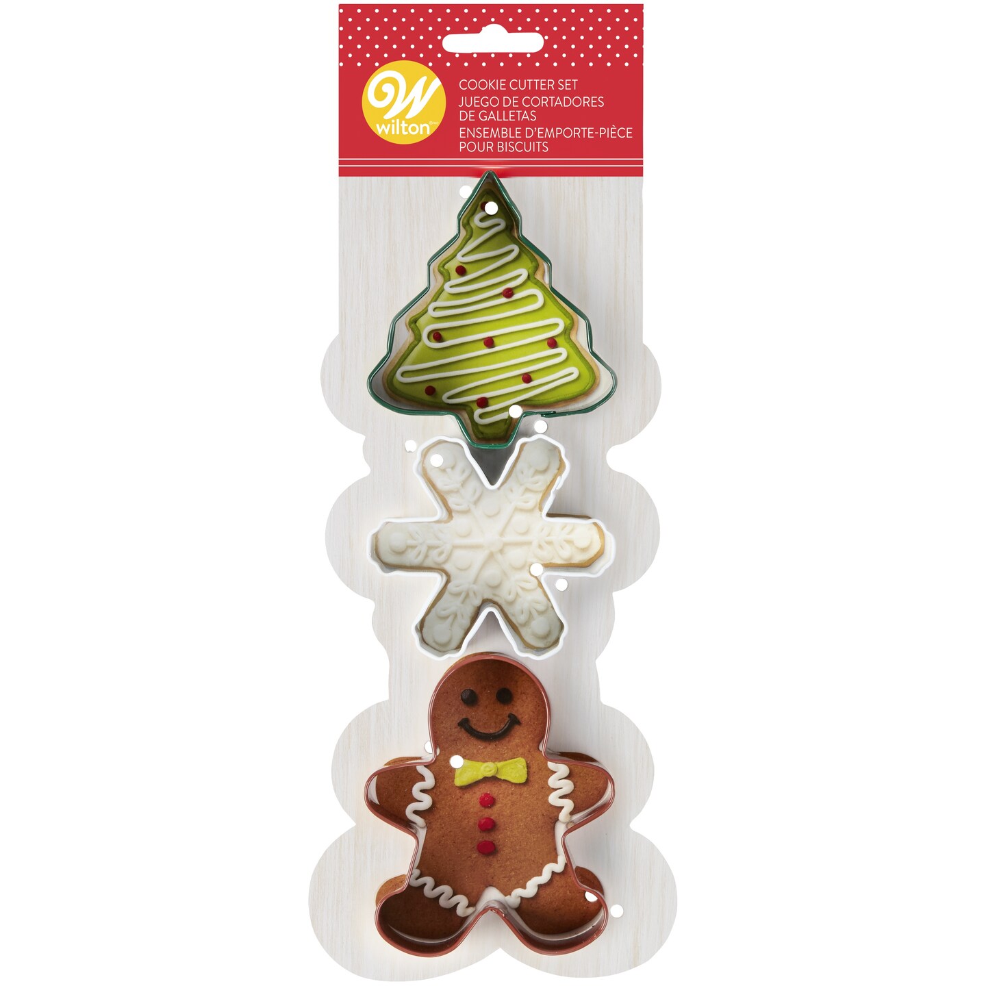 Cookie Cutters 3/Pkg-Tree, Gingerbread Man &#x26; Snowflake