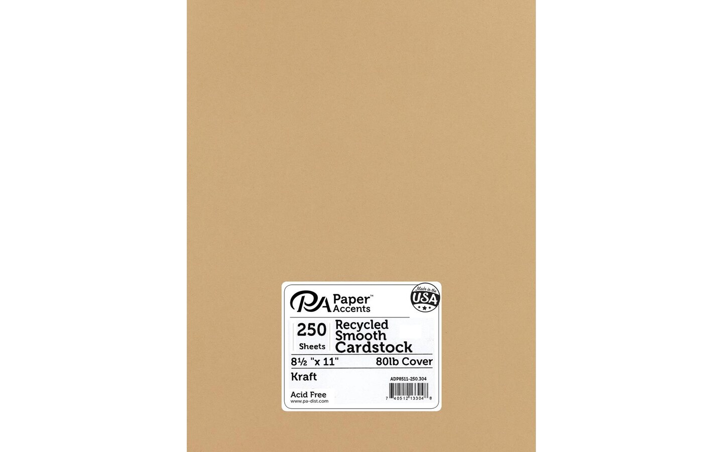 Cdstk Recycled 8.5x11 80lb 250pc Pk Kraft Bulk | Michaels