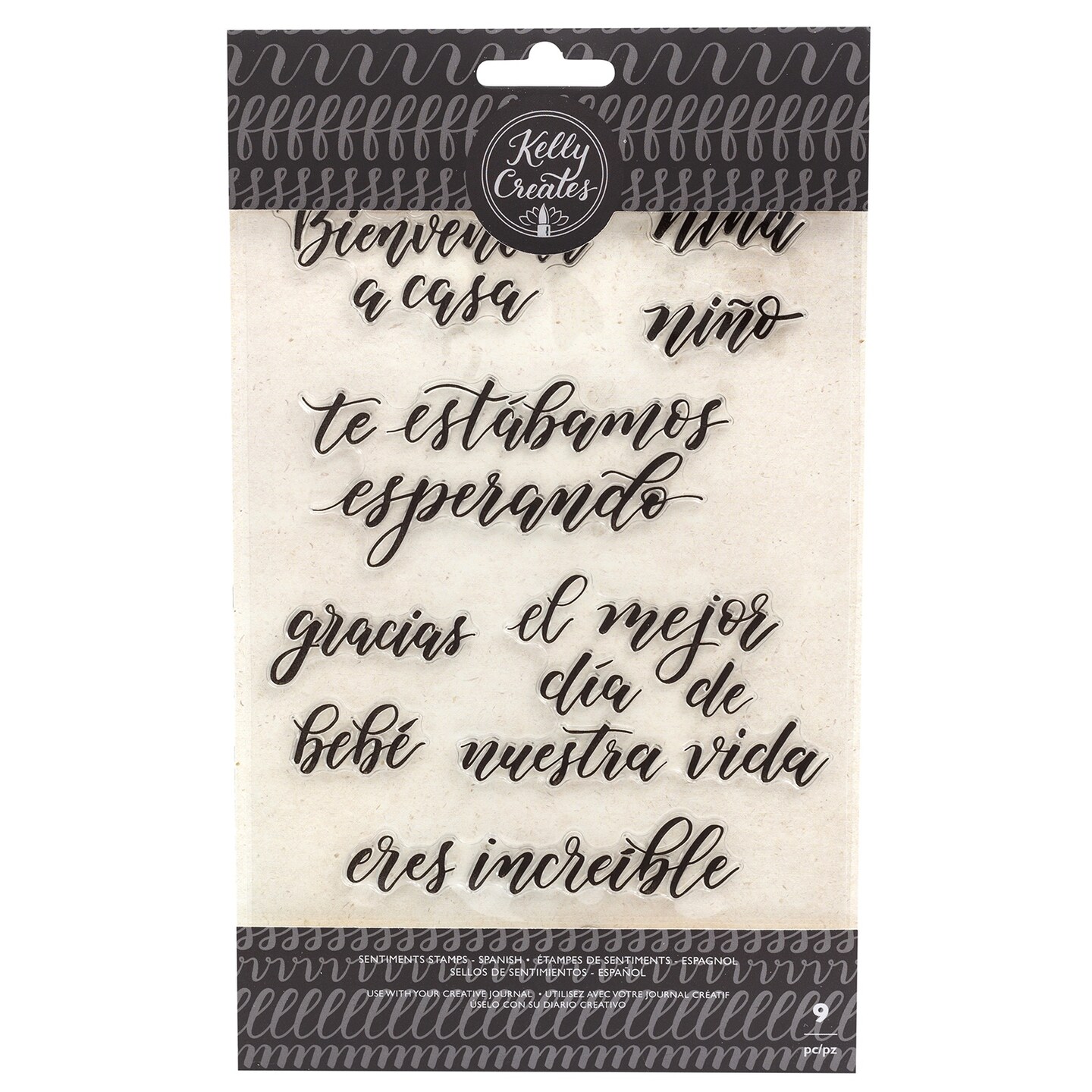 Kelly Creates Acrylic Traceable Stamps-Sentiments (Spanish)