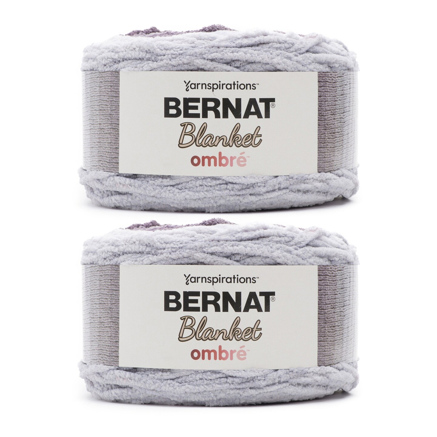 Bernat Blanket Ombre Charcoal Ombre Yarn - 2 Pack of 300g/10.5oz -  Polyester - 6 Super Bulky - 220 Yards - Knitting/Crochet