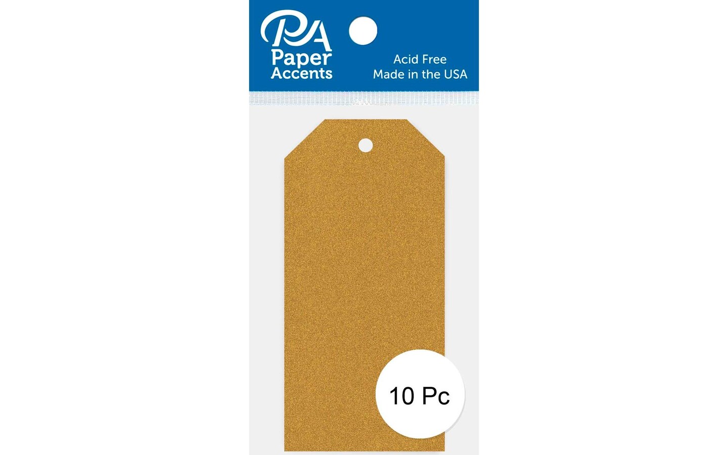 Craft Tags 1.625x3.25 10pc Glitter Gold Michaels
