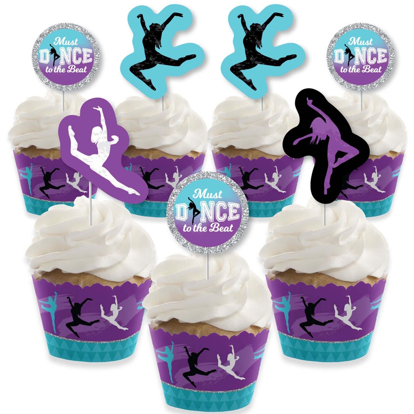 Big Dot of Happiness Must Dance to the Beat Dance Cupcake Decoration Birthday or Dance