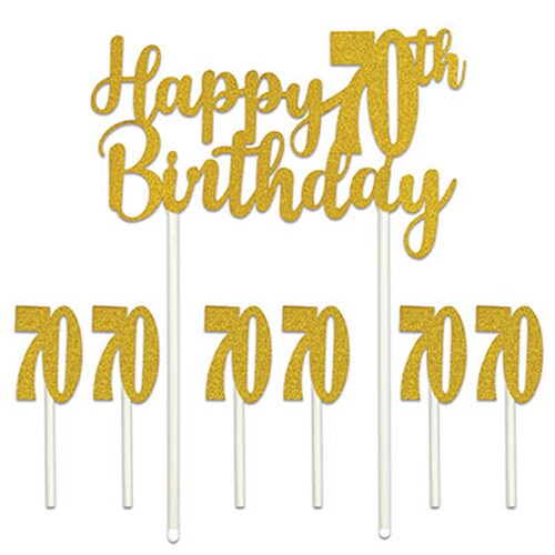 Happy 70th Birthday Vanilla Cake delivered