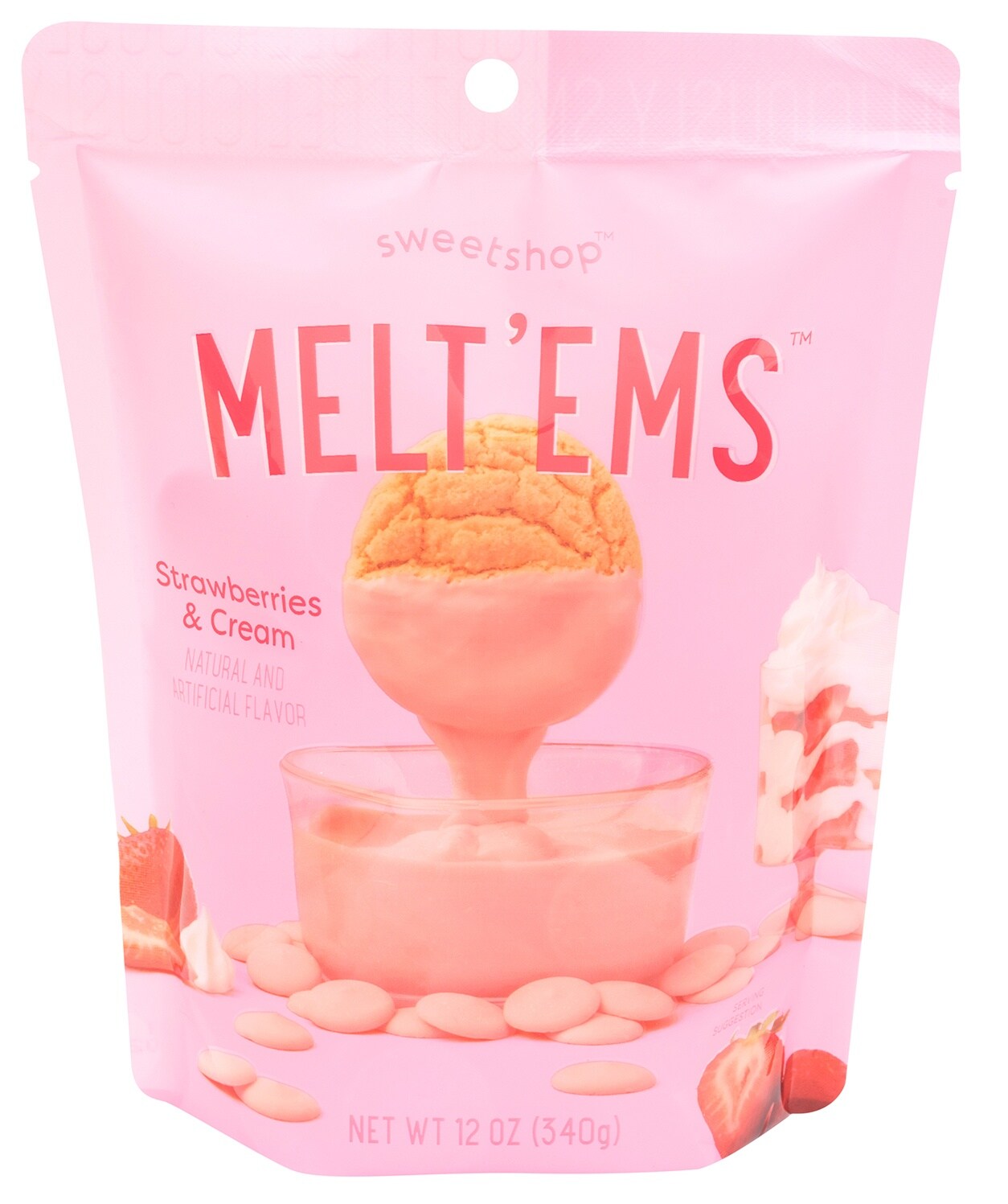 Sweetshop Flavored Melt&#x27;ems 12Oz-Strawberries And Cream