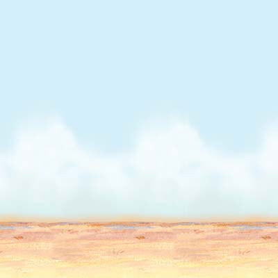 Desert Sky &#x26; Sand Theme Backdrop 4 Feet x 30 Feet
