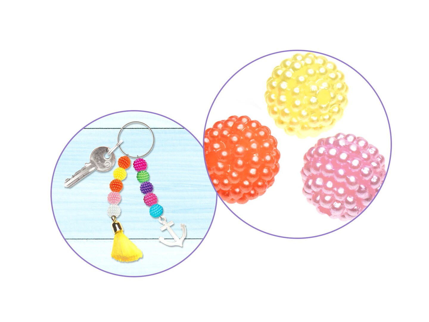 Craft Medley Plastic Globe Beads 20g