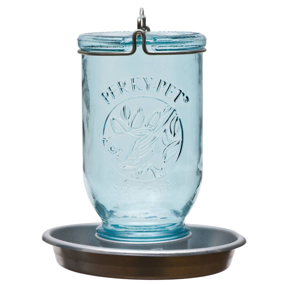 Mason Jar Glass Wild Bird Waterer