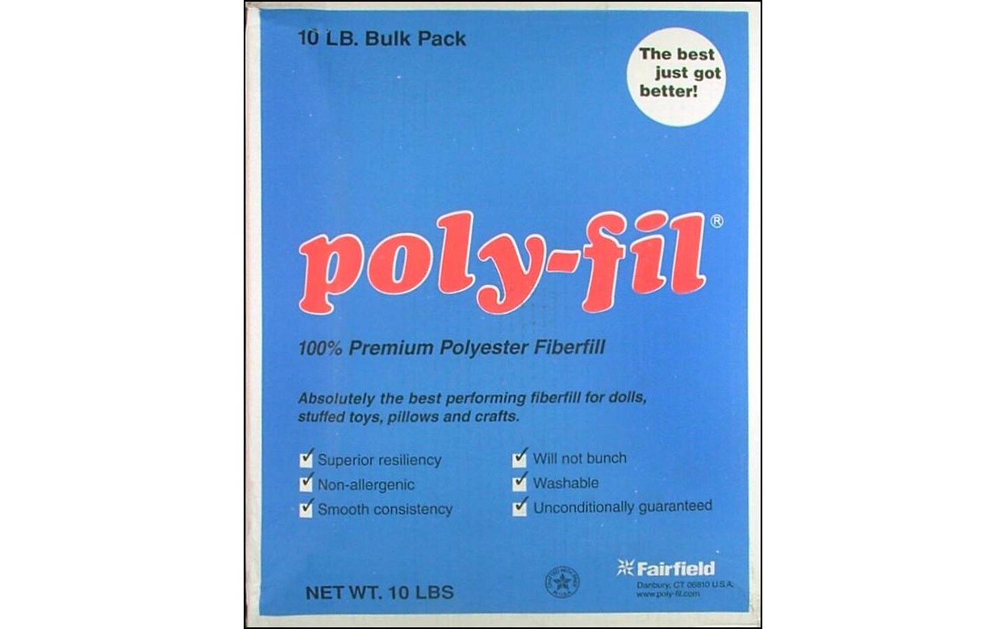 Poly-Fil Premium Polyester Fiber Fill 10lb box by Poly-Fil