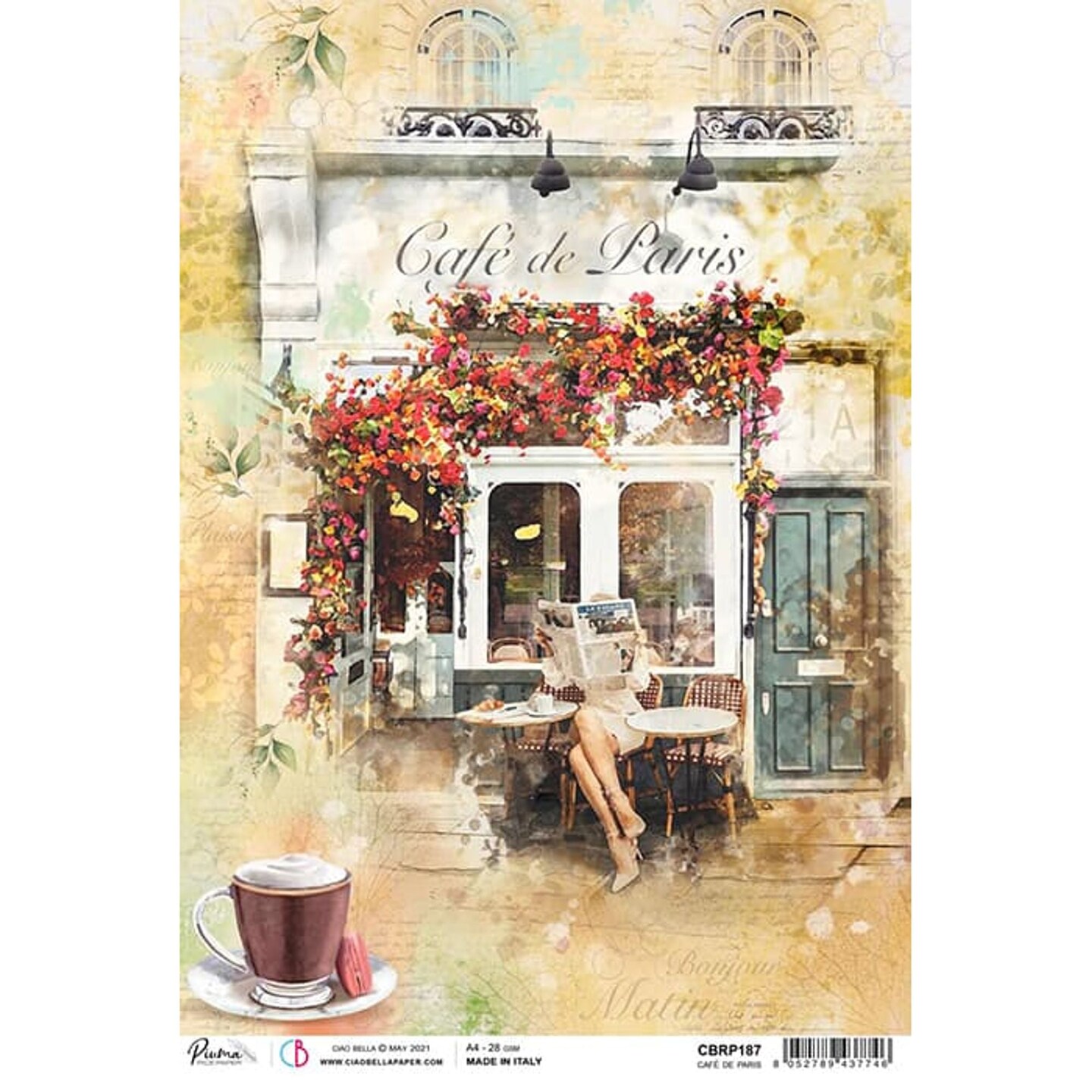 Ciao Bella  Rice Paper A4 Caf&#xFFFD; De Paris