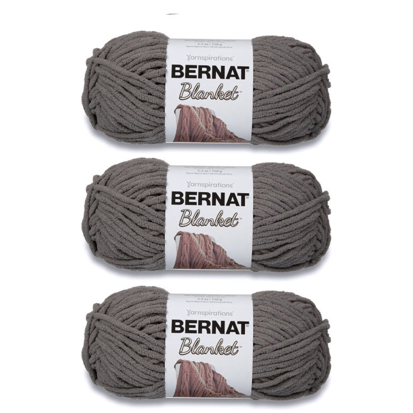 Bernat blanket 2024 dark grey