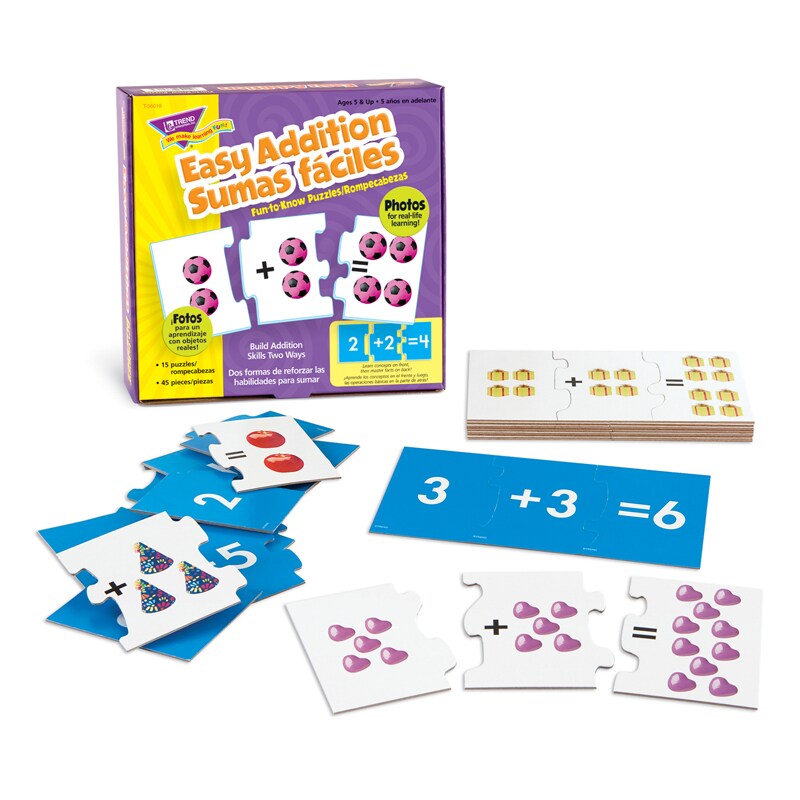 Easy Addition/Sumas faciles Fun-to-Know&#xAE; Puzzles