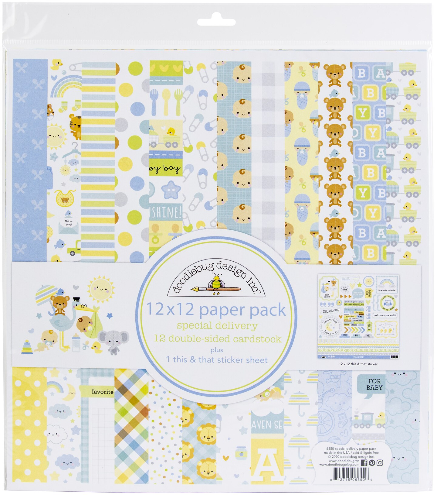 Doodlebug Paper Doodlebug Double-Sided Paper Pack 12