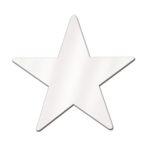 9&#x22; Foil White Star Cutout