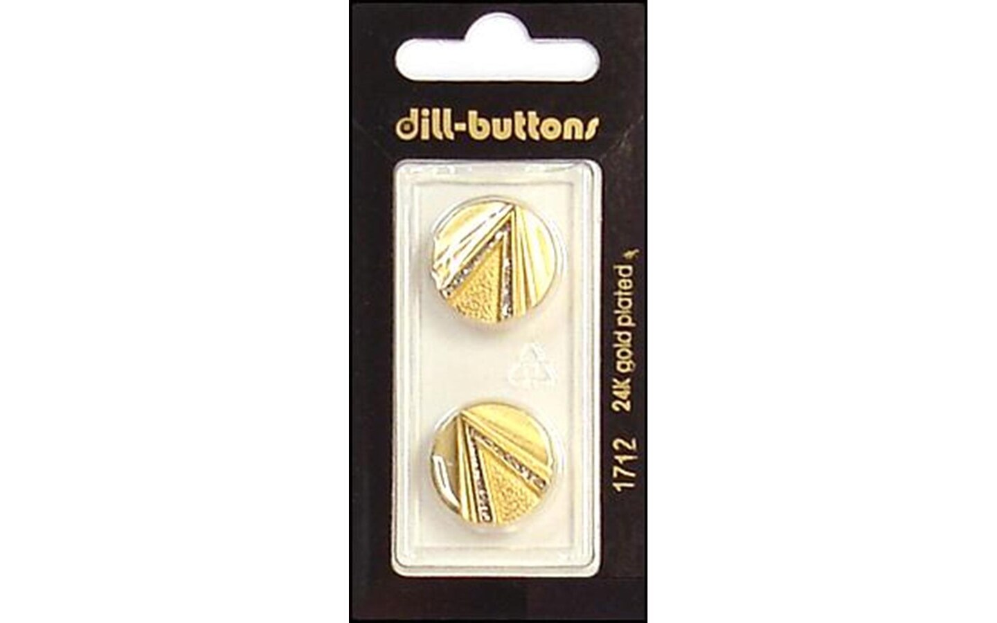 Dill Buttons 18mm 2pc Shank Enamel Matte Gold