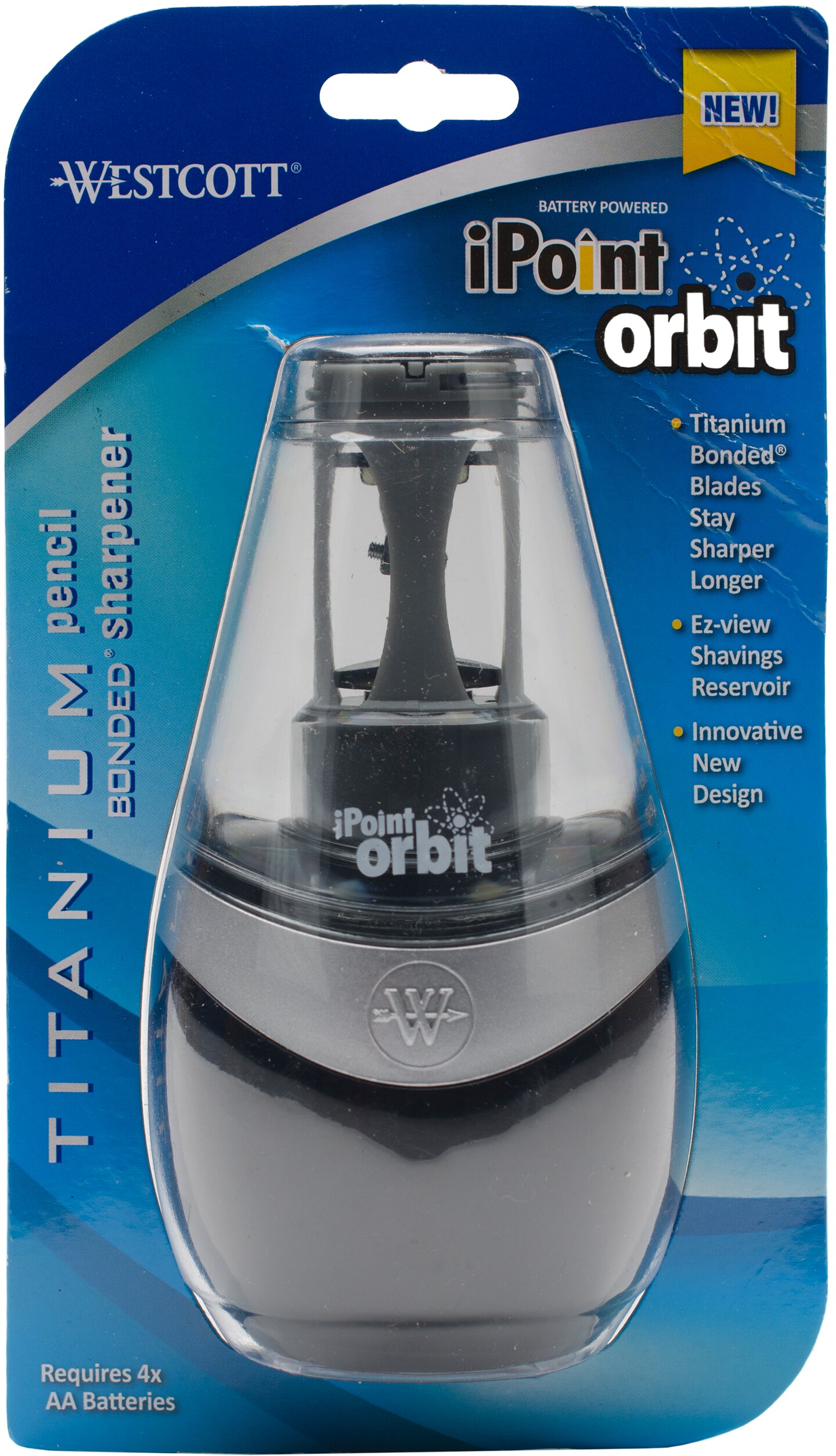 Westcott Ipoint Orbit Battery Powered Pencil Sharpener-Black